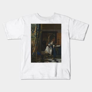 The Allegory of the Faith by Jan Vermeer Kids T-Shirt